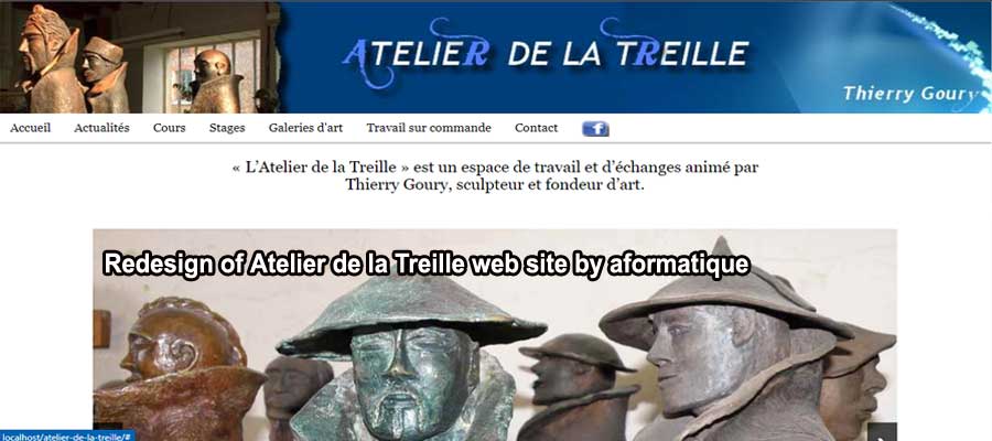 Redesign of Atelier de la Treille web site by aformatique