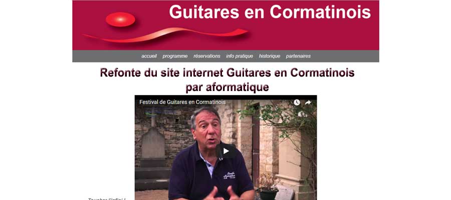 Refonte du site internet Guitares en Cormatinois par aformatique